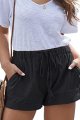 Womens Plus Size Comfy Drawstring Casual Elastic Waist Pocketed Shorts,1X-5X