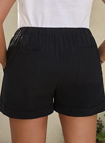 Womens Plus Size Comfy Drawstring Casual Elastic Waist Pocketed Shorts,1X-5X